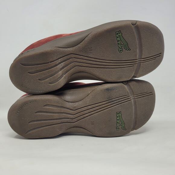 Dansko Clogs EU38 US8 Red Suede Maroon Wedge Professional Slip On 5403887800 - Picture 10 of 11